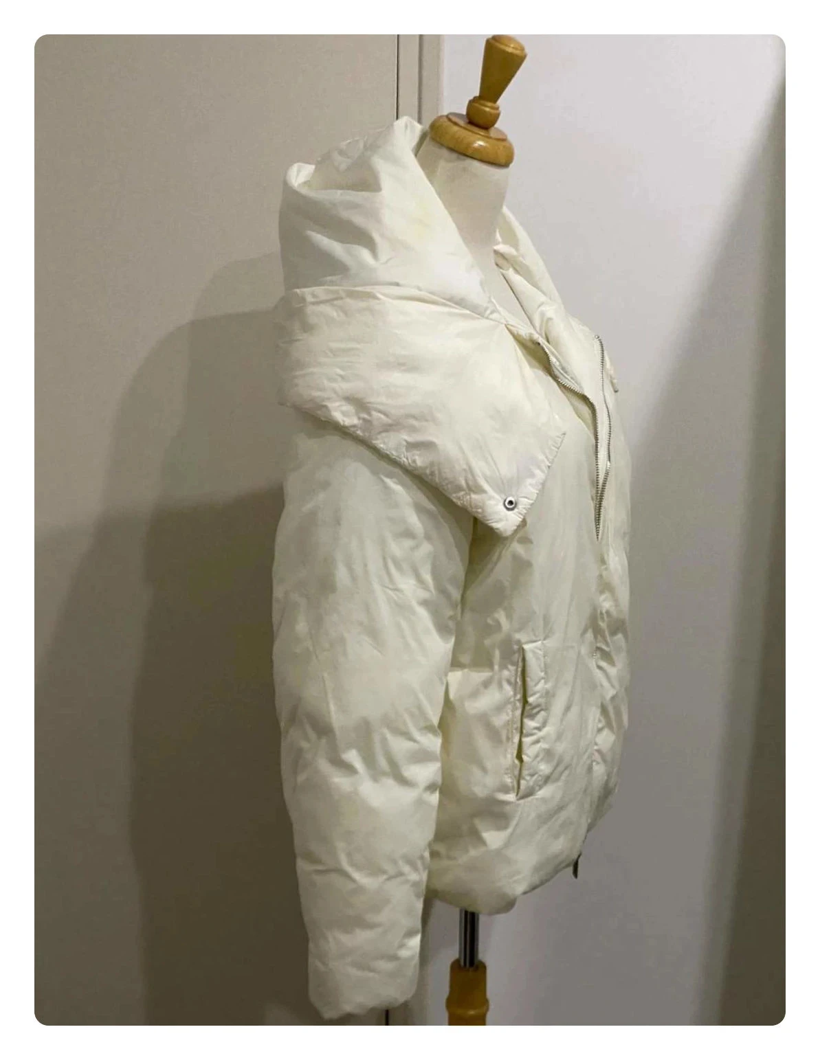 Chaqueta abombada Caroll - Blanco roto / Marfil Talla M – photo 3